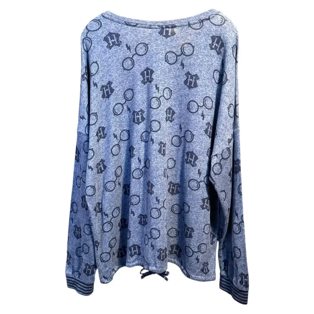 Harry Potter Wizarding World 2-Piece Pajama Lounge Set Blue XXL